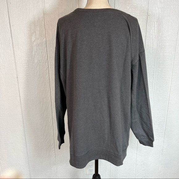 NEW Wildfox Easy Does It Statement Sweatshirt Gray and Rainbow XL - Picture 5 of 11